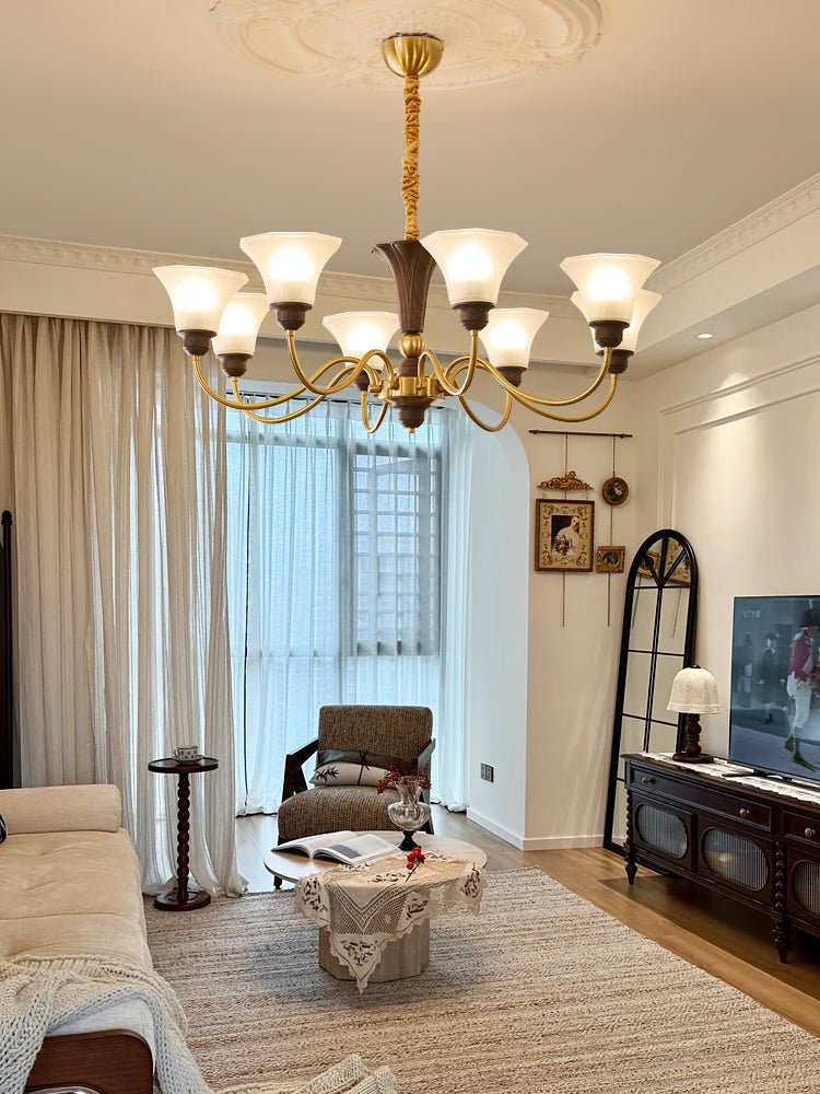 Octavia Chandelier - Elegant Crystal Design with Adjustable Hanging He