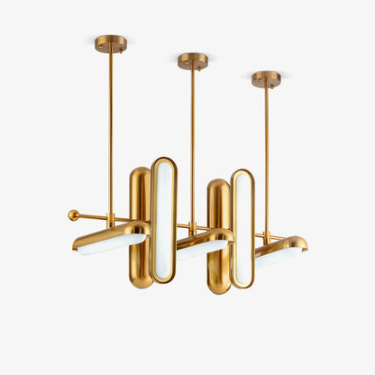 Modern Capsule Chandelier - Adjustable Height, Energy-Efficient LED