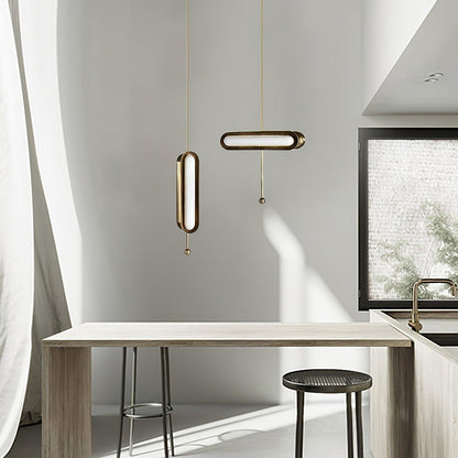 Modern Capsule Chandelier - Adjustable Height, Energy-Efficient LED