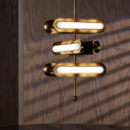 Modern Capsule Chandelier - Adjustable Height, Energy-Efficient LED