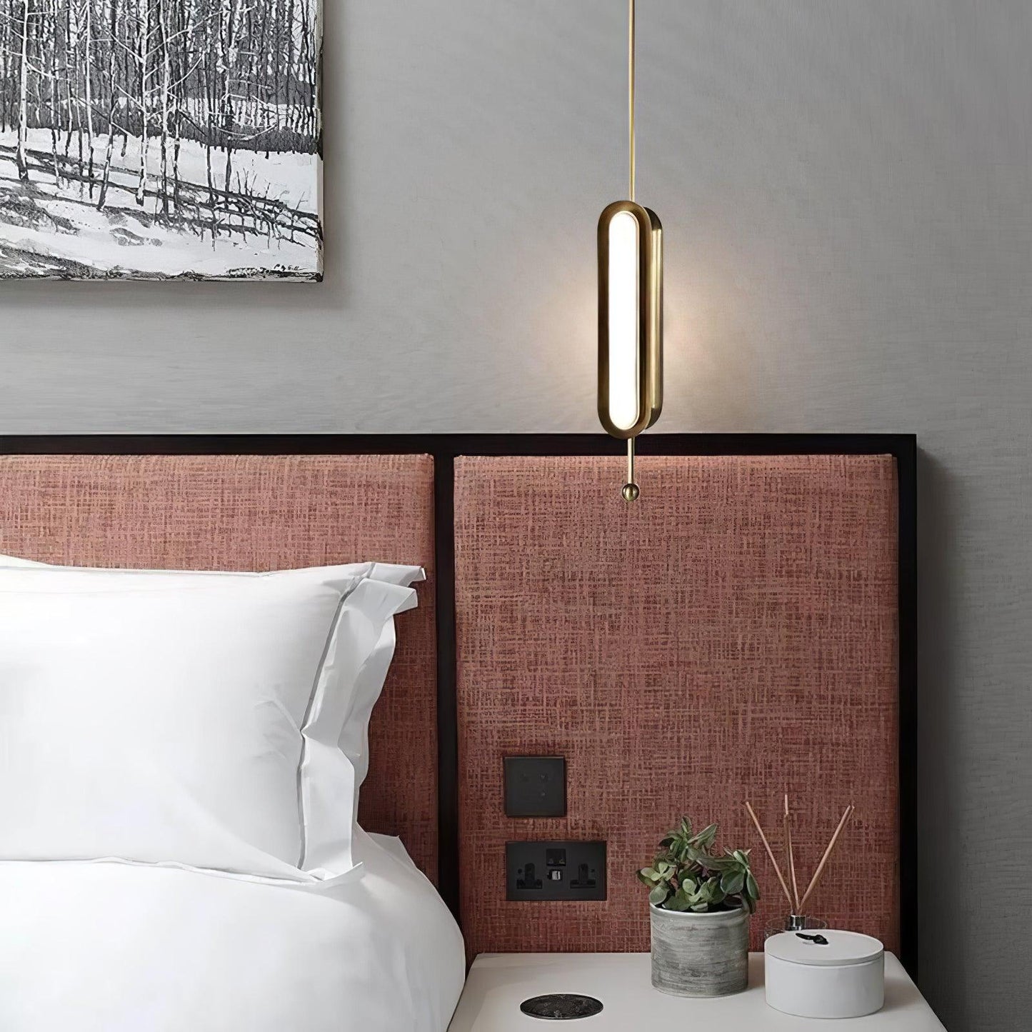 Modern Capsule Chandelier - Adjustable Height, Energy-Efficient LED