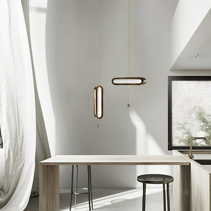 Modern Capsule Chandelier - Adjustable Height, Energy-Efficient LED
