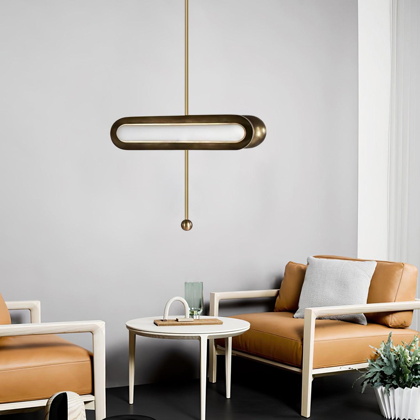 Modern Capsule Chandelier - Adjustable Height, Energy-Efficient LED