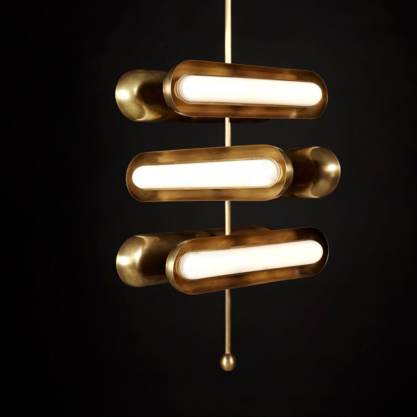 Modern Capsule Chandelier - Adjustable Height, Energy-Efficient LED