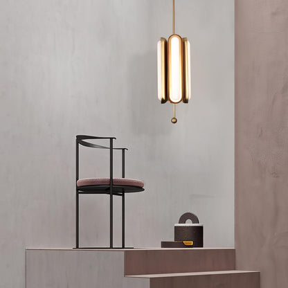 Modern Capsule Chandelier - Adjustable Height, Energy-Efficient LED