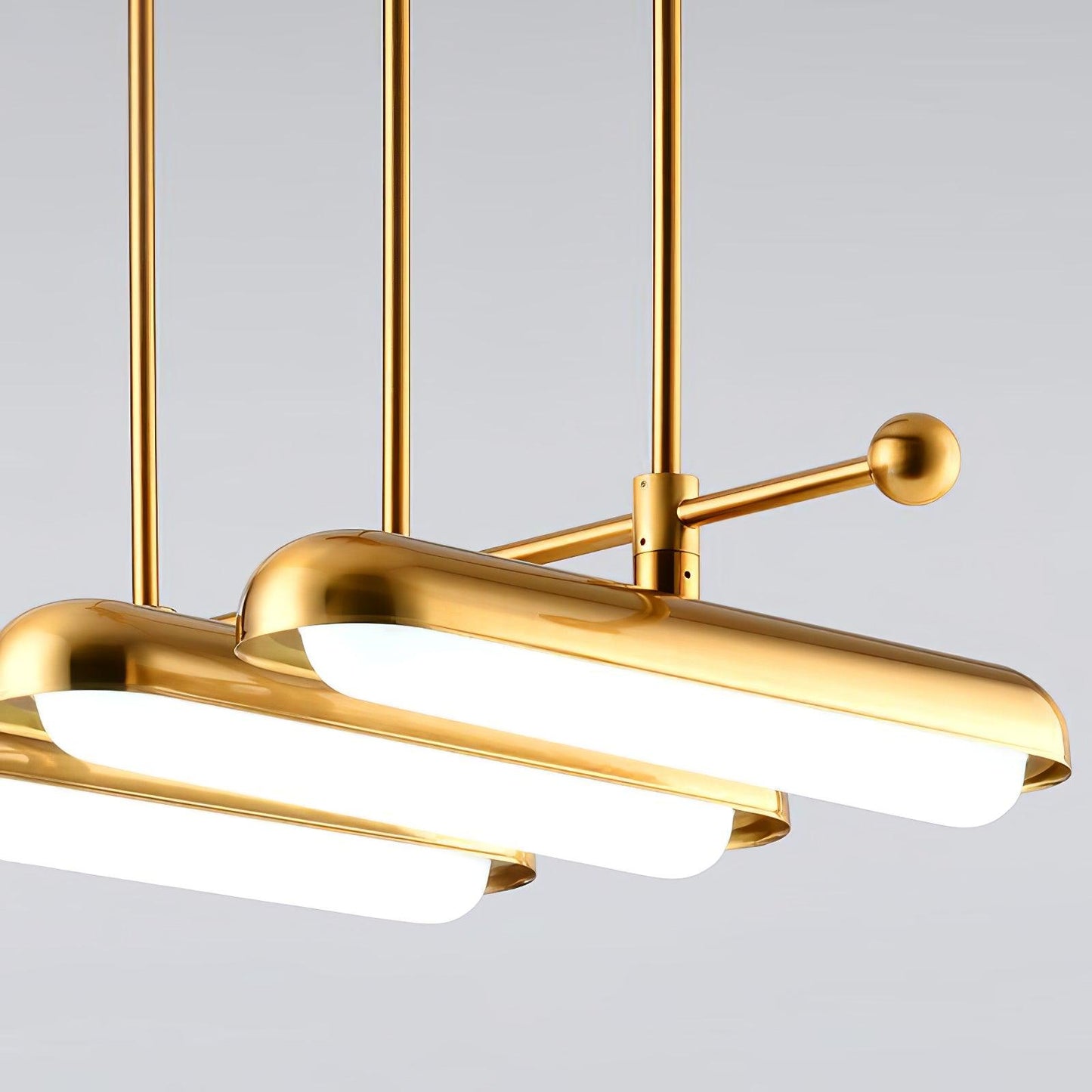 Modern Capsule Chandelier - Adjustable Height, Energy-Efficient LED