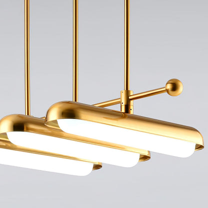 Modern Capsule Chandelier - Adjustable Height, Energy-Efficient LED