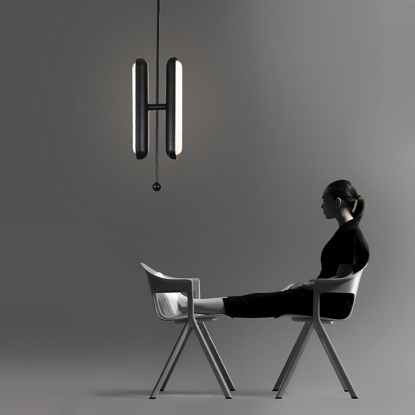 Modern Capsule Chandelier - Adjustable Height, Energy-Efficient LED