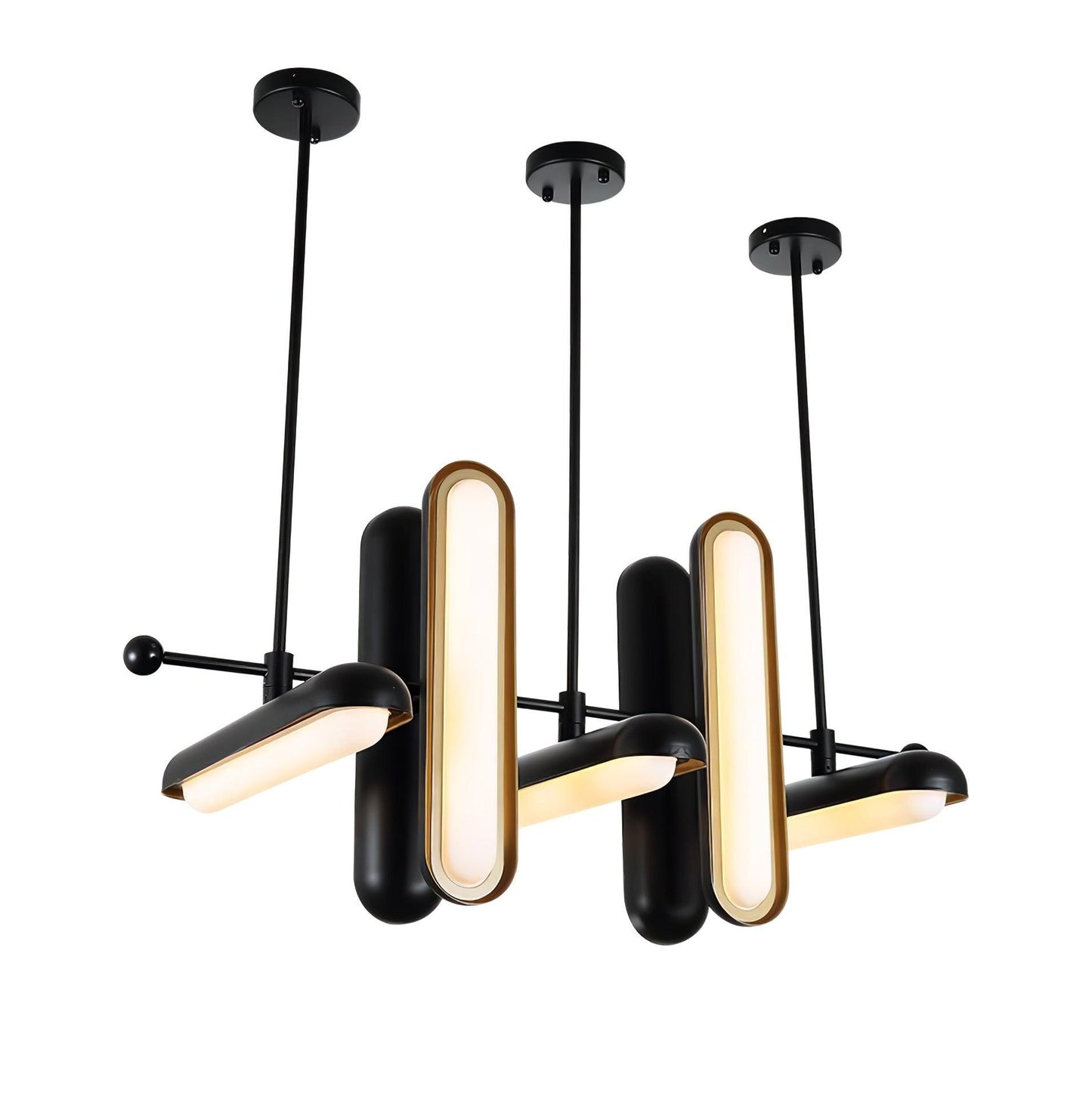 Modern Capsule Chandelier - Adjustable Height, Energy-Efficient LED