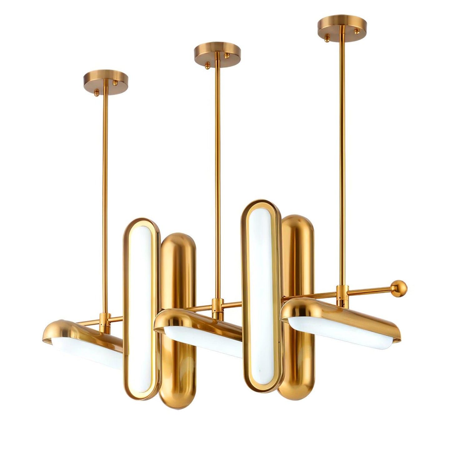 Modern Capsule Chandelier - Adjustable Height, Energy-Efficient LED