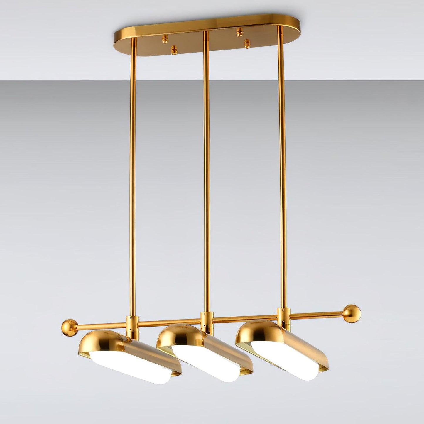 Modern Capsule Chandelier - Adjustable Height, Energy-Efficient LED