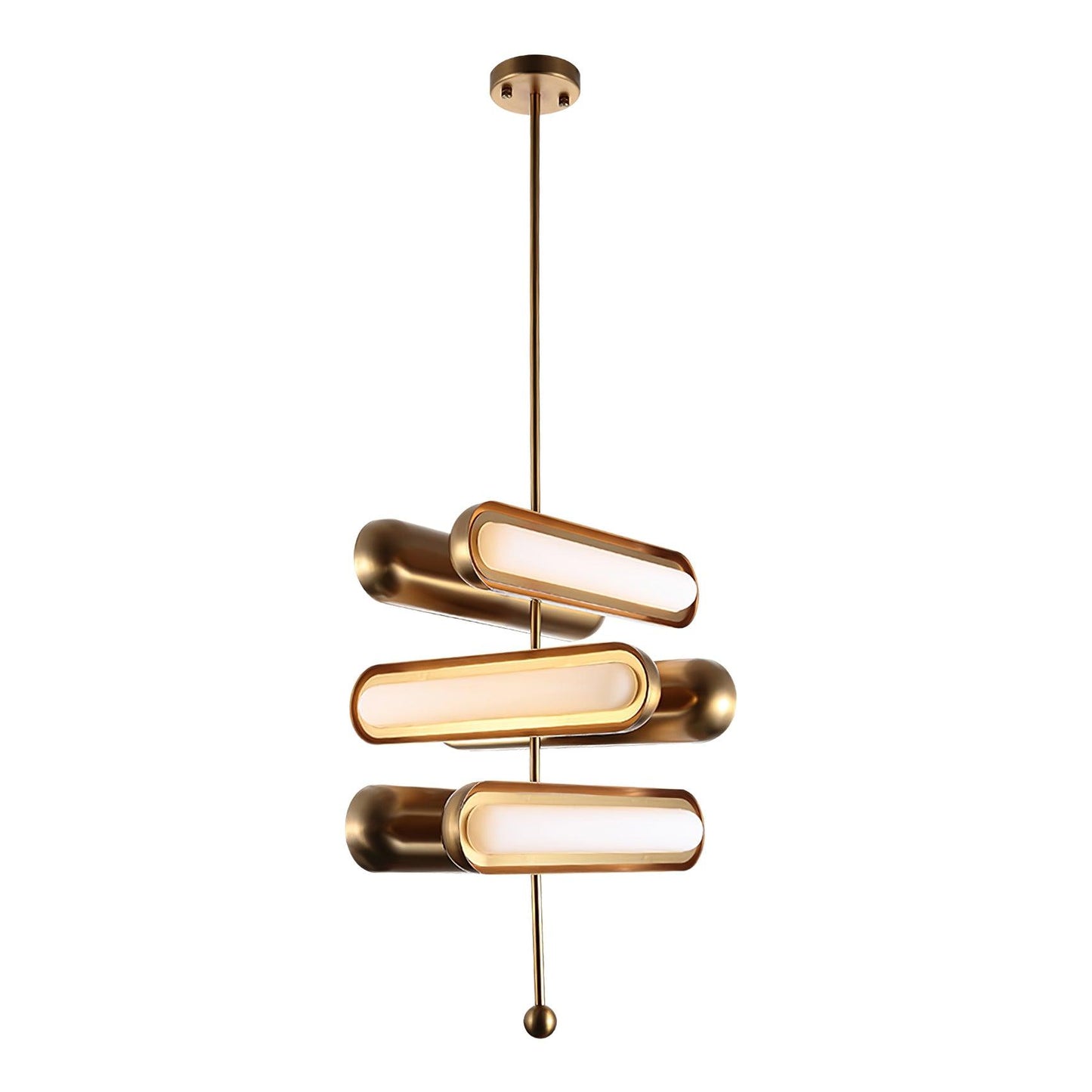 Modern Capsule Chandelier - Adjustable Height, Energy-Efficient LED