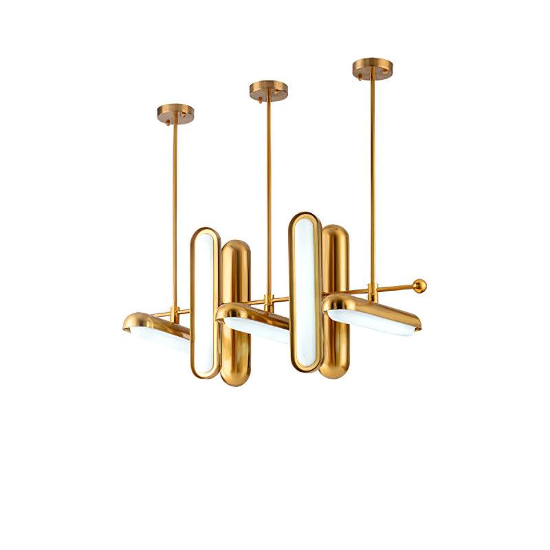 Modern Capsule Chandelier - Adjustable Height, Energy-Efficient LED