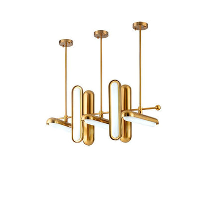 Modern Capsule Chandelier - Adjustable Height, Energy-Efficient LED