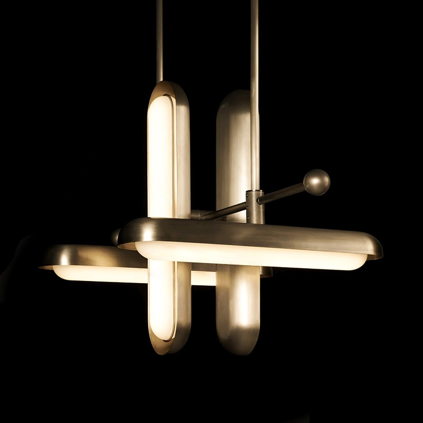 Modern Capsule Chandelier - Adjustable Height, Energy-Efficient LED