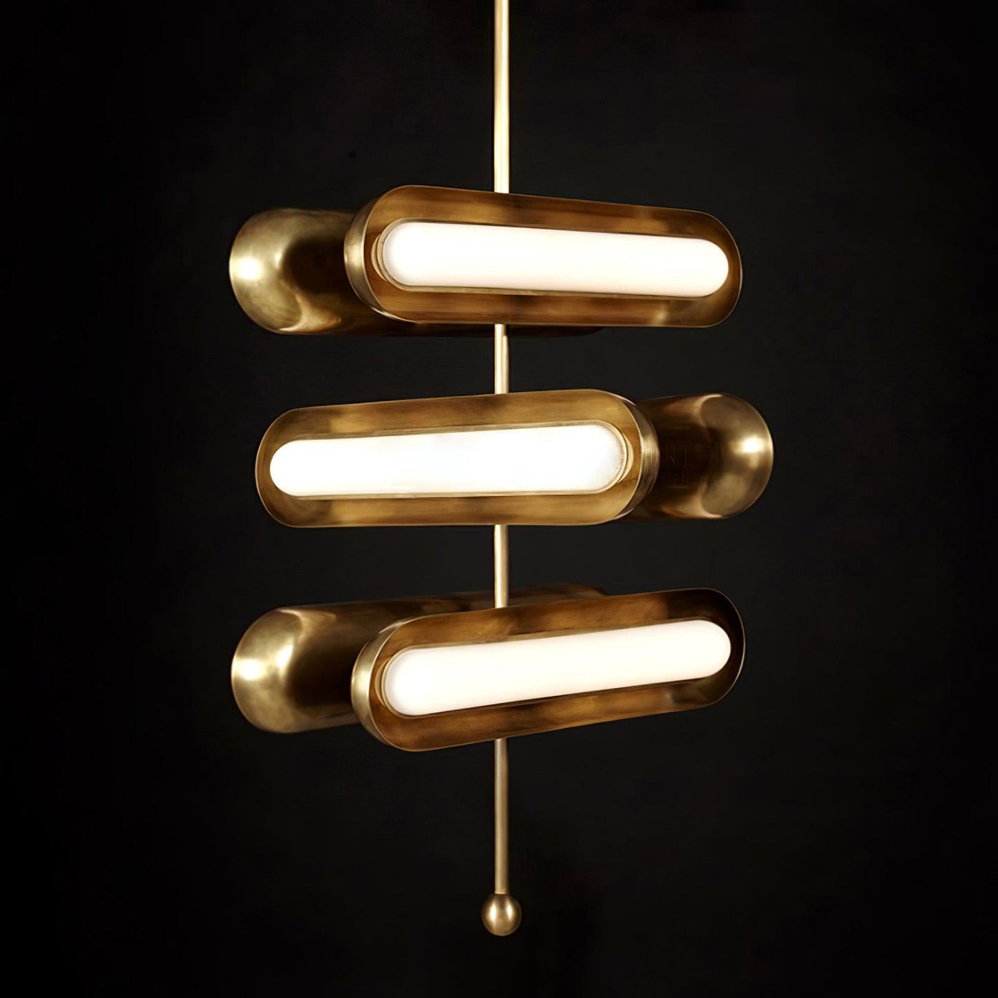 Modern Capsule Chandelier - Adjustable Height, Energy-Efficient LED