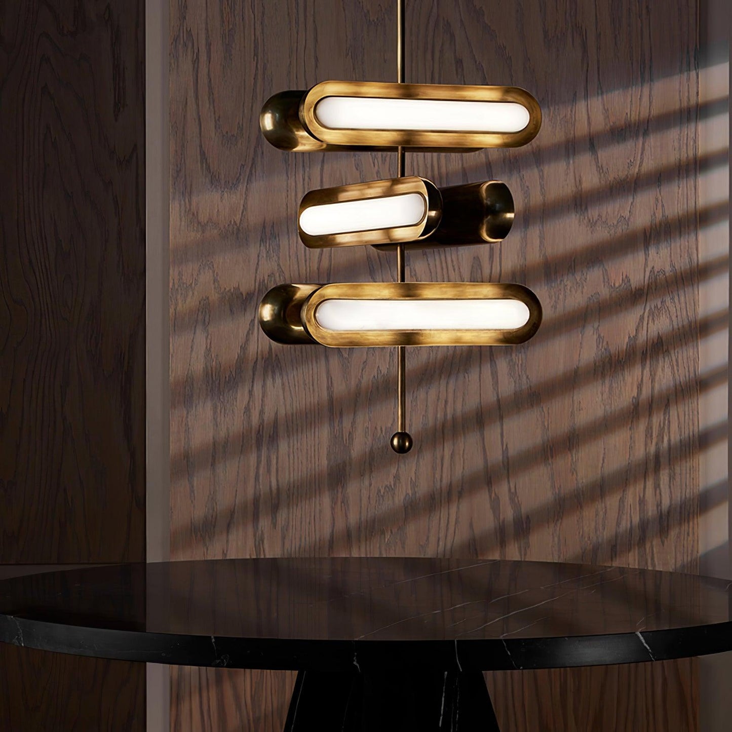 Modern Capsule Chandelier - Adjustable Height, Energy-Efficient LED