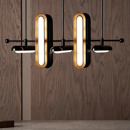 Modern Capsule Chandelier - Adjustable Height, Energy-Efficient LED
