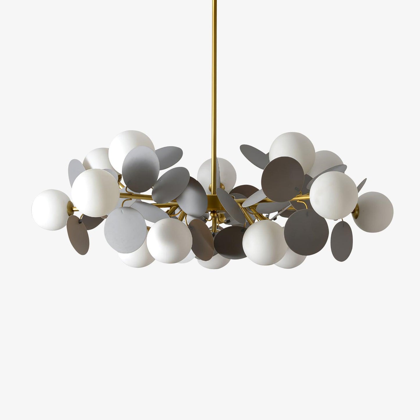 Elegant Off White Tree Chandelier with Adjustable Height and LED Light