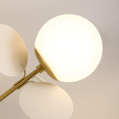 Elegant Off White Tree Chandelier with Adjustable Height and LED Light