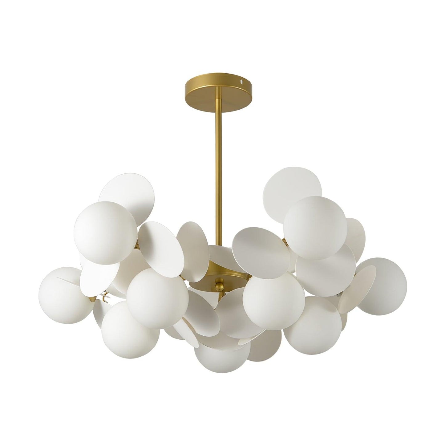 Elegant Off White Tree Chandelier with Adjustable Height and LED Light