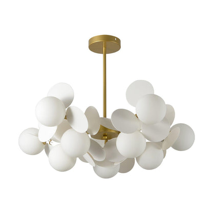 Elegant Off White Tree Chandelier with Adjustable Height and LED Light