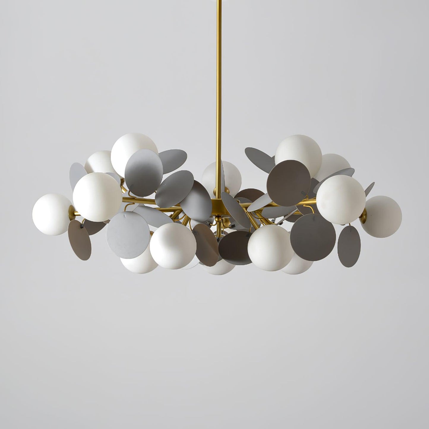 Elegant Off White Tree Chandelier with Adjustable Height and LED Light