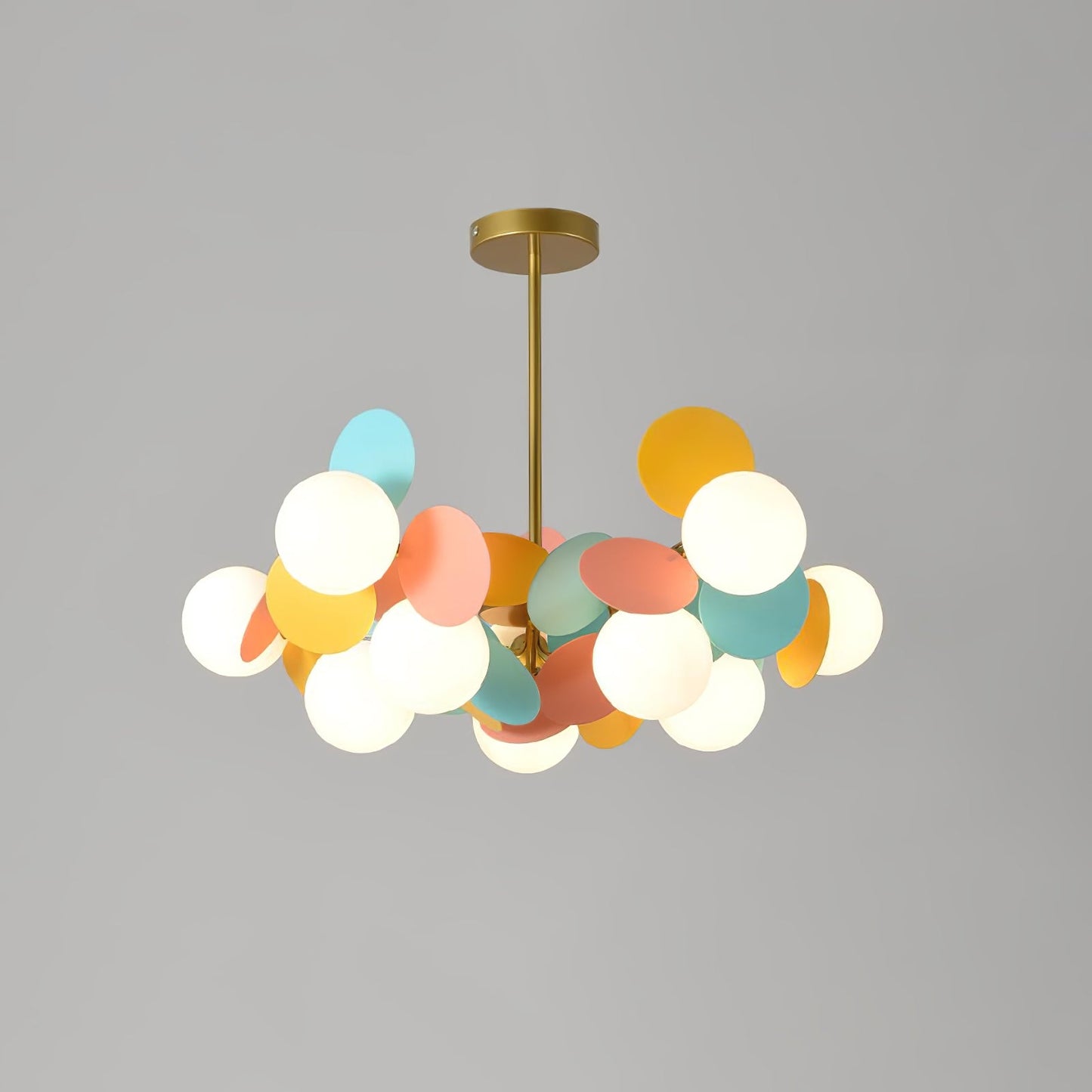 Elegant Off White Tree Chandelier with Adjustable Height and LED Light