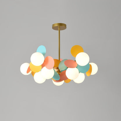Elegant Off White Tree Chandelier with Adjustable Height and LED Light