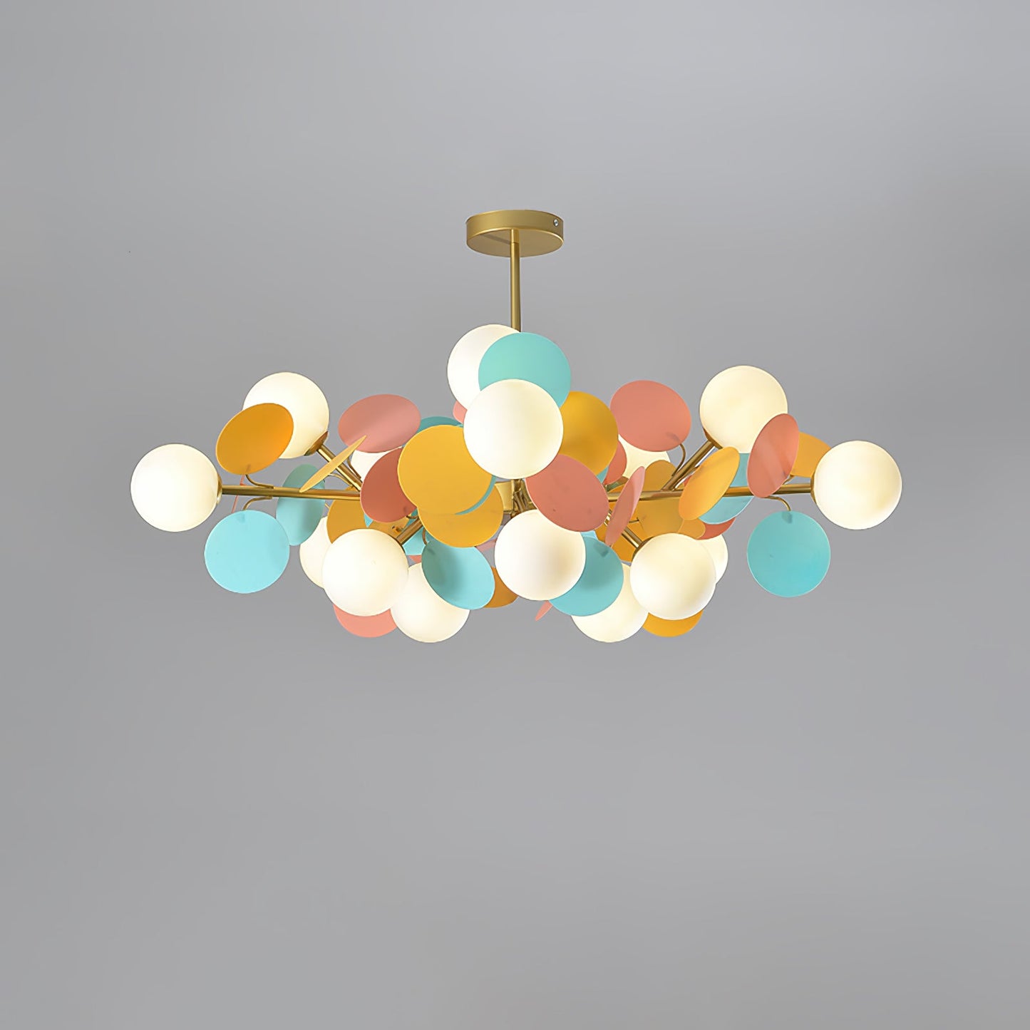 Elegant Off White Tree Chandelier with Adjustable Height and LED Light