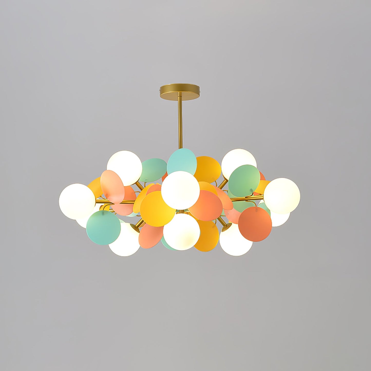 Elegant Off White Tree Chandelier with Adjustable Height and LED Light