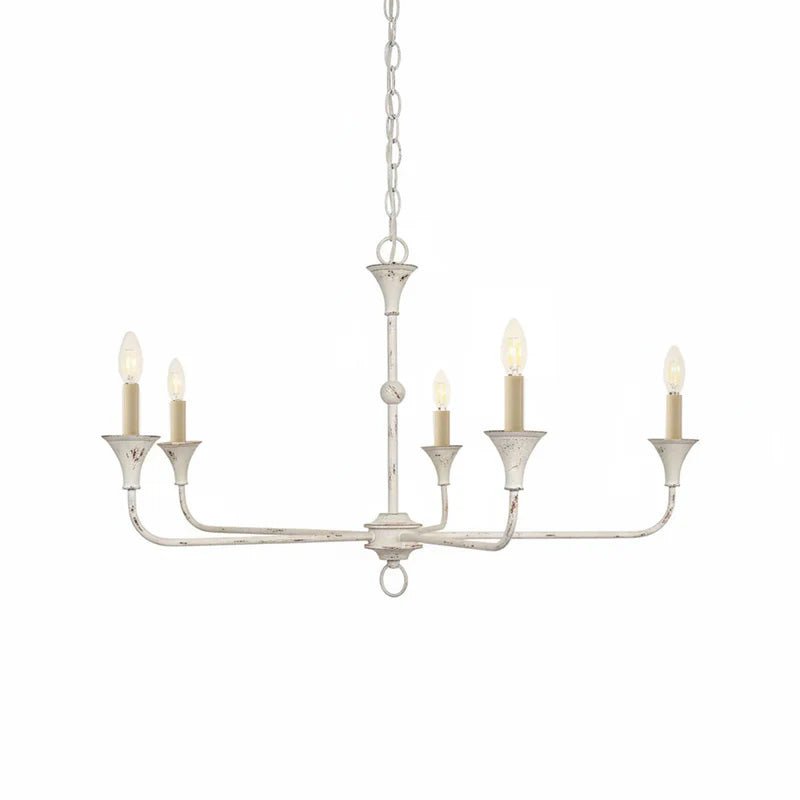 Elara Candle Chandelier - Elegant Design with Adjustable Height & LED