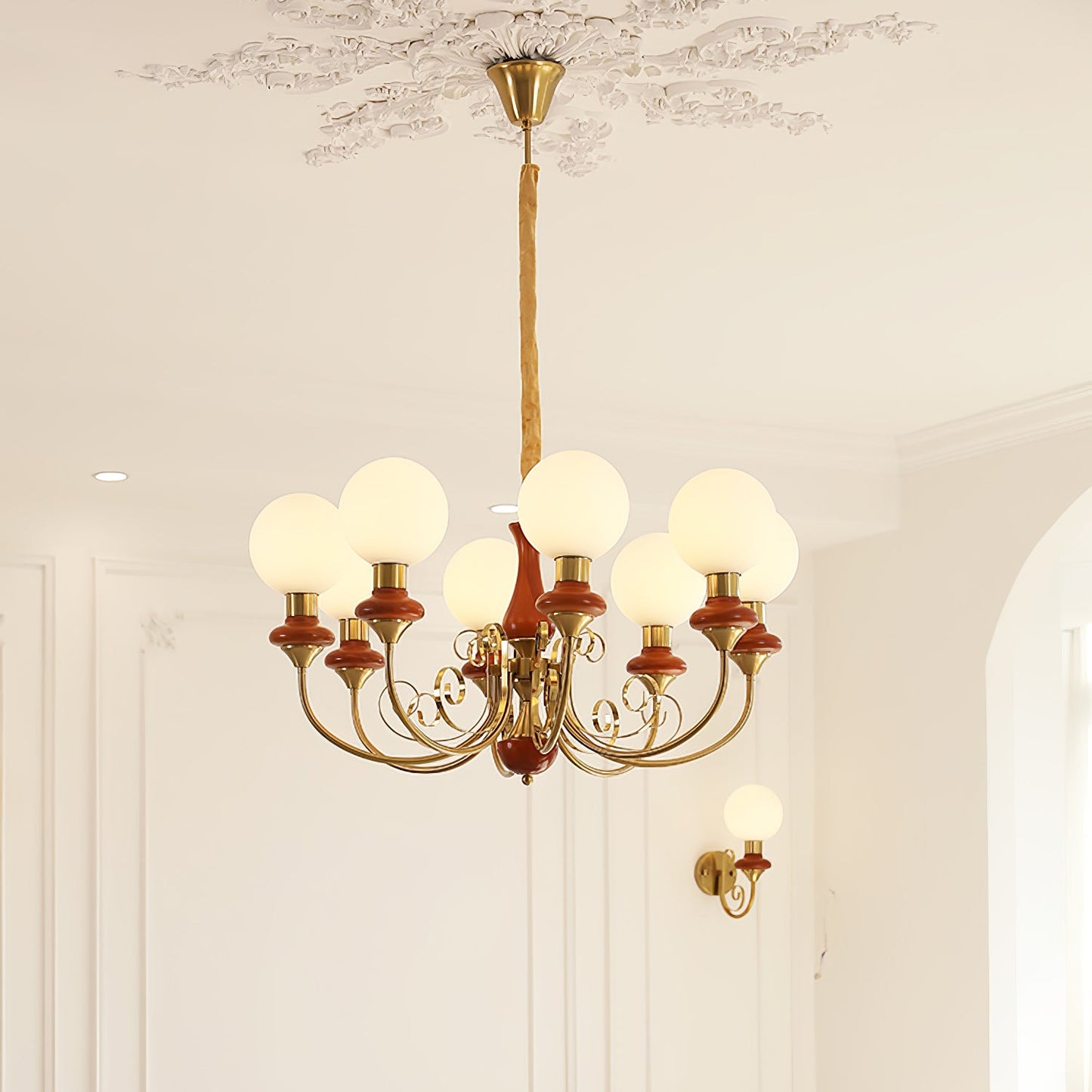 Onyx Chandelier - Elegant Lighting Fixture with Adjustable Brightness