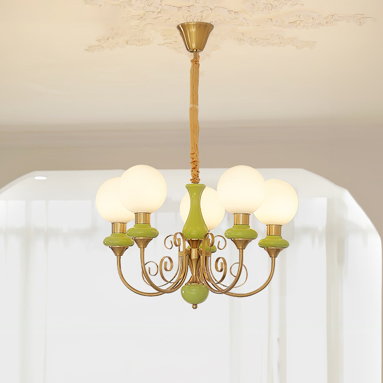 Onyx Chandelier - Elegant Lighting Fixture with Adjustable Brightness