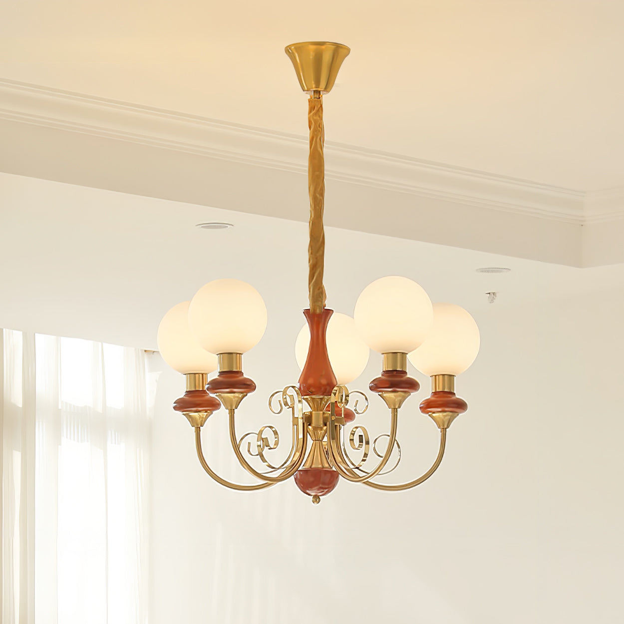 Onyx Chandelier - Elegant Lighting Fixture with Adjustable Brightness