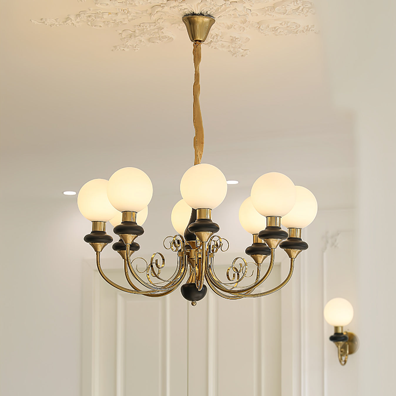 Onyx Chandelier - Elegant Lighting Fixture with Adjustable Brightness