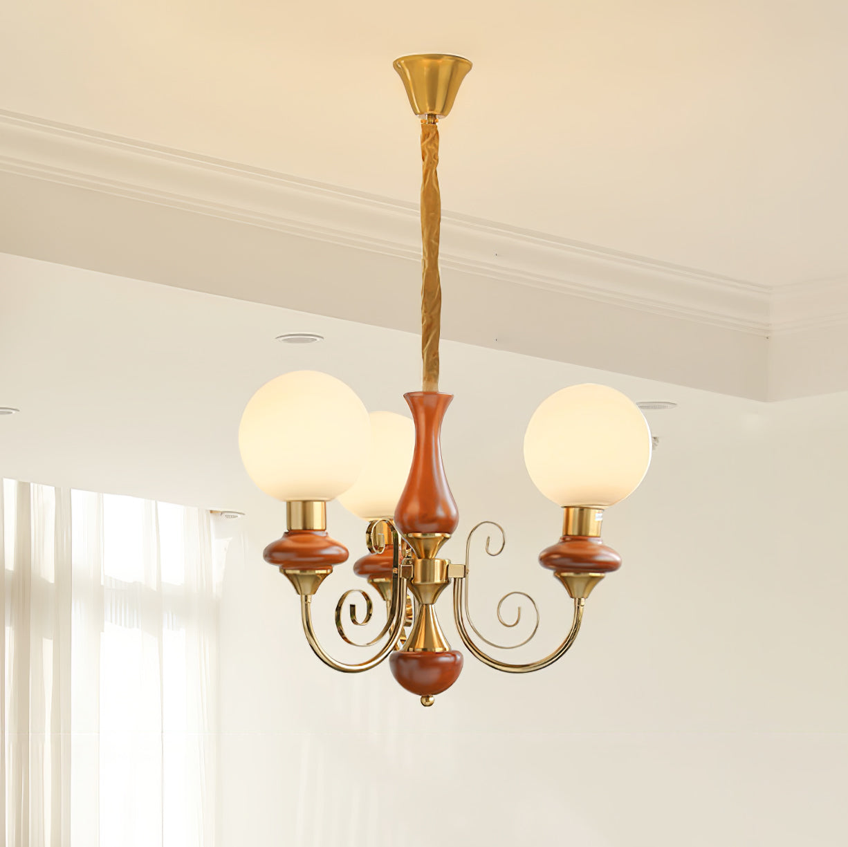 Onyx Chandelier - Elegant Lighting Fixture with Adjustable Brightness