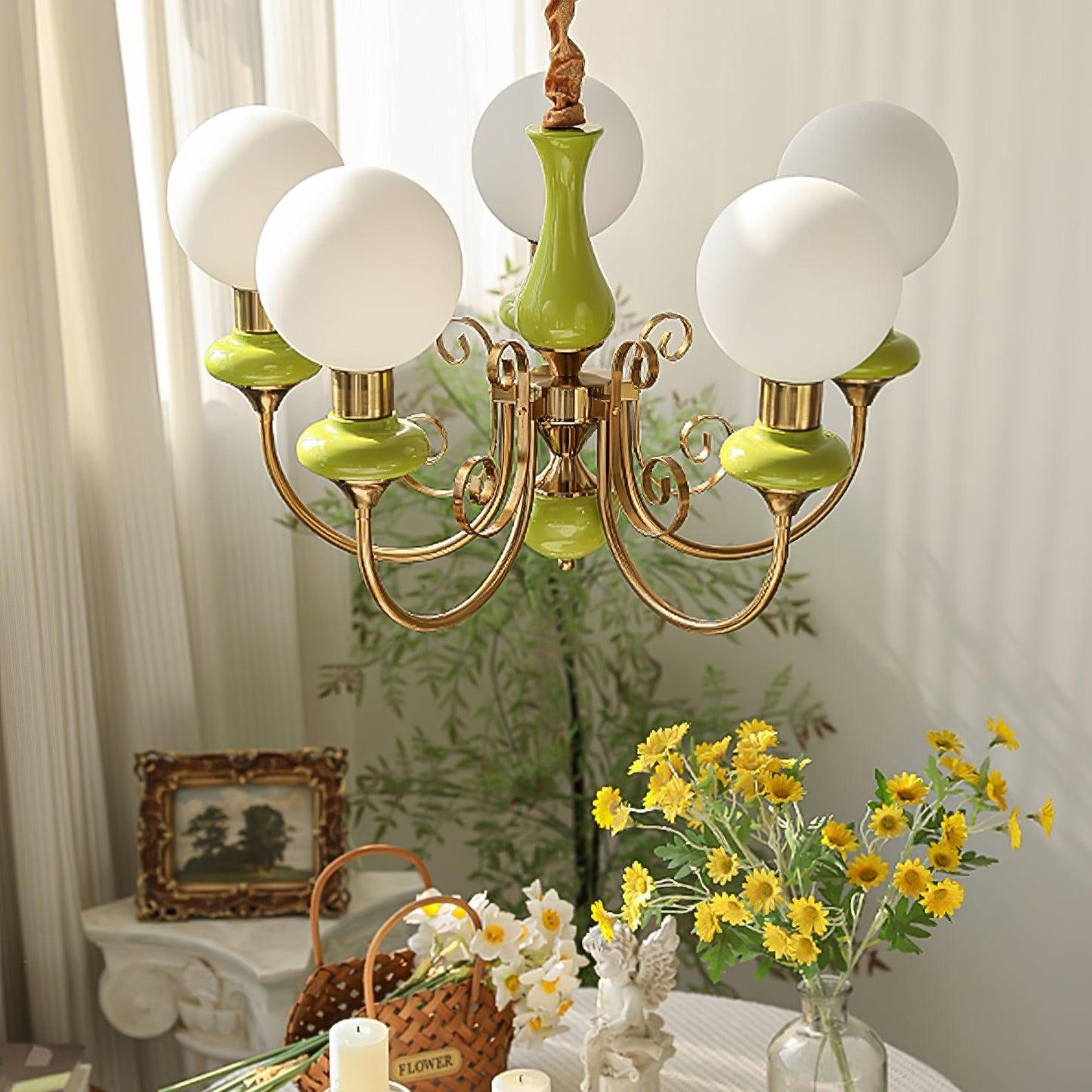 Onyx Chandelier - Elegant Lighting Fixture with Adjustable Brightness