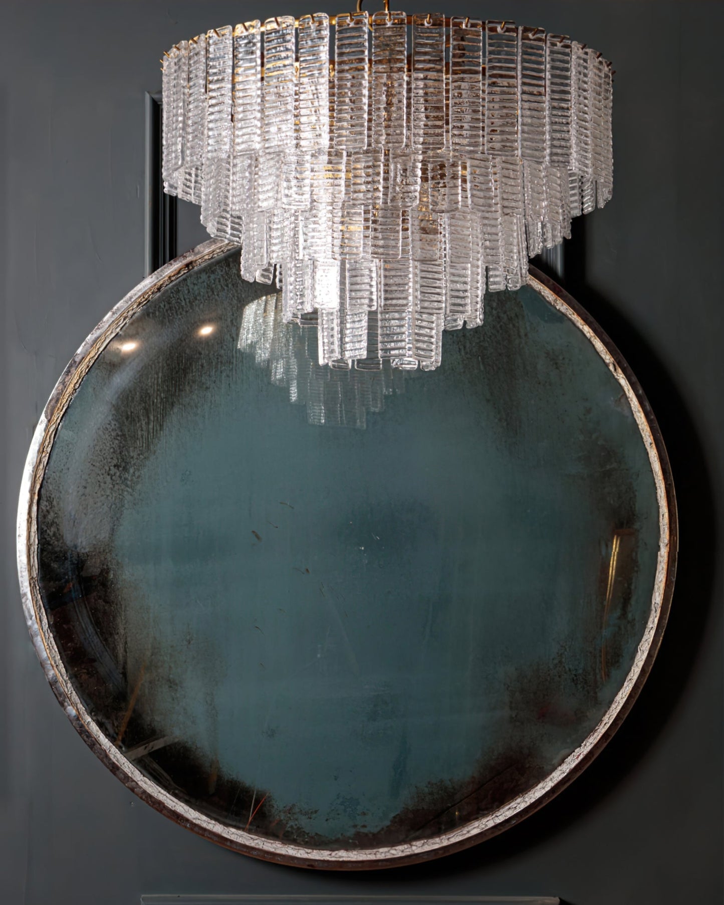 Opalora Pink Glass Chandelier - Elegant Design with Adjustable Height