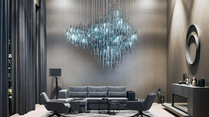 Elegant Opera Chandelier - Crystal Accents & Adjustable Height