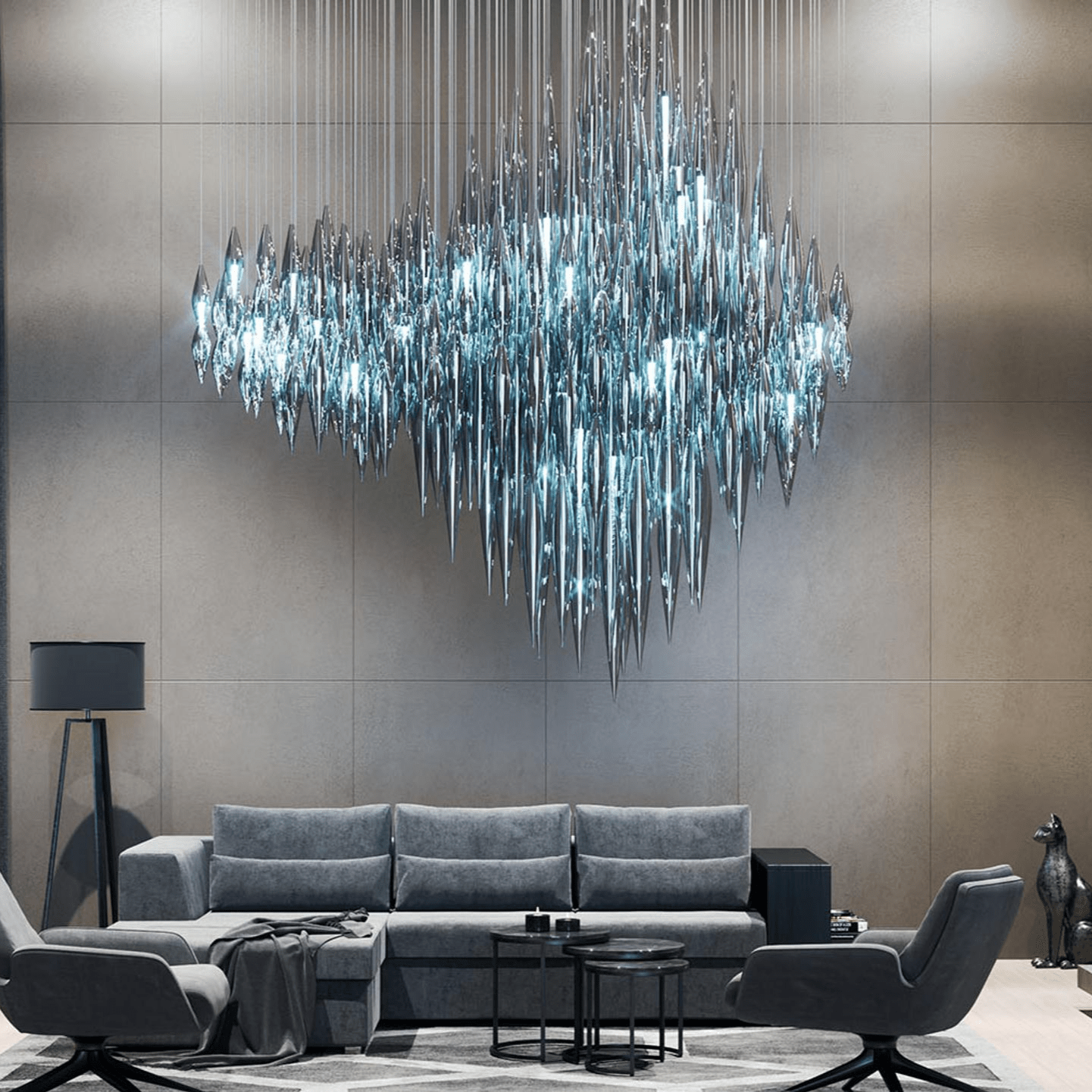 Elegant Opera Chandelier - Crystal Accents & Adjustable Height