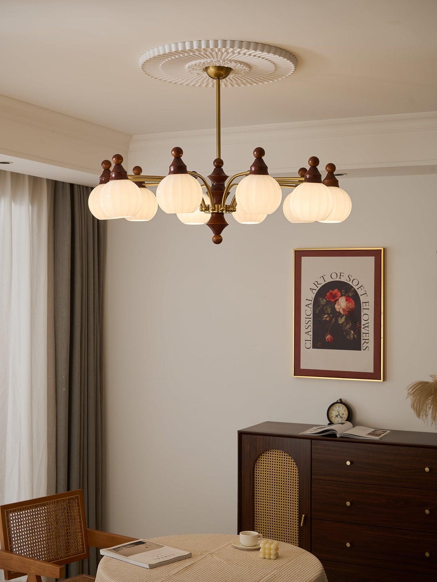 Ophelia Blossom Chandelier - Elegant Design with Adjustable Height & L