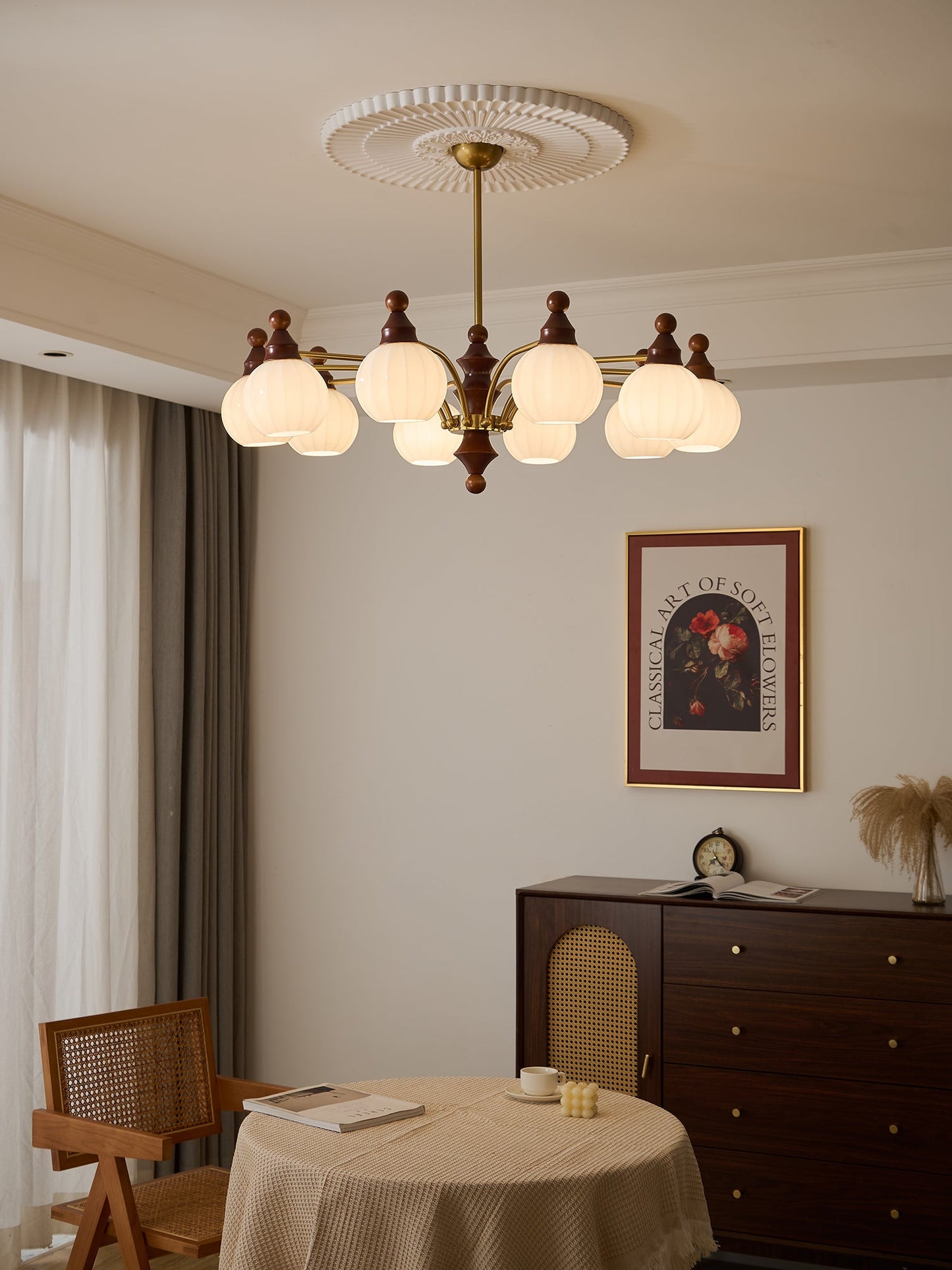 Ophelia Blossom Chandelier - Elegant Design with Adjustable Height & L