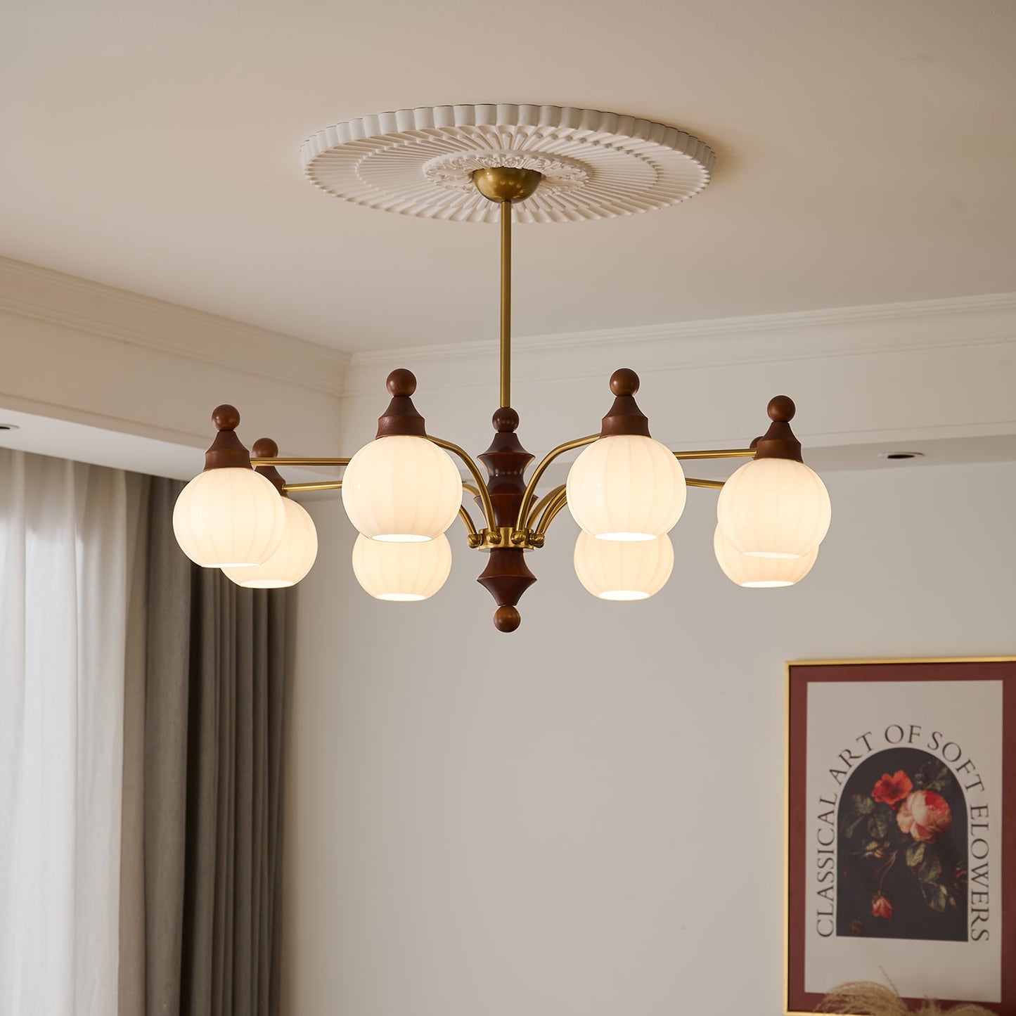 Ophelia Blossom Chandelier - Elegant Design with Adjustable Height & L