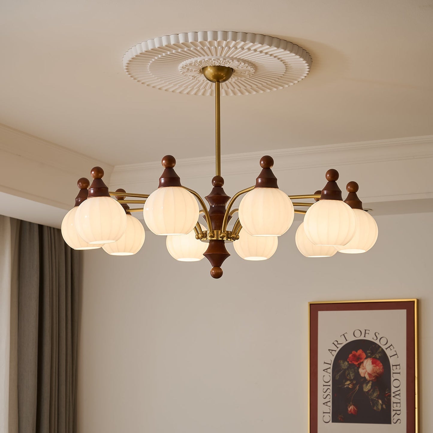 Ophelia Blossom Chandelier - Elegant Design with Adjustable Height & L