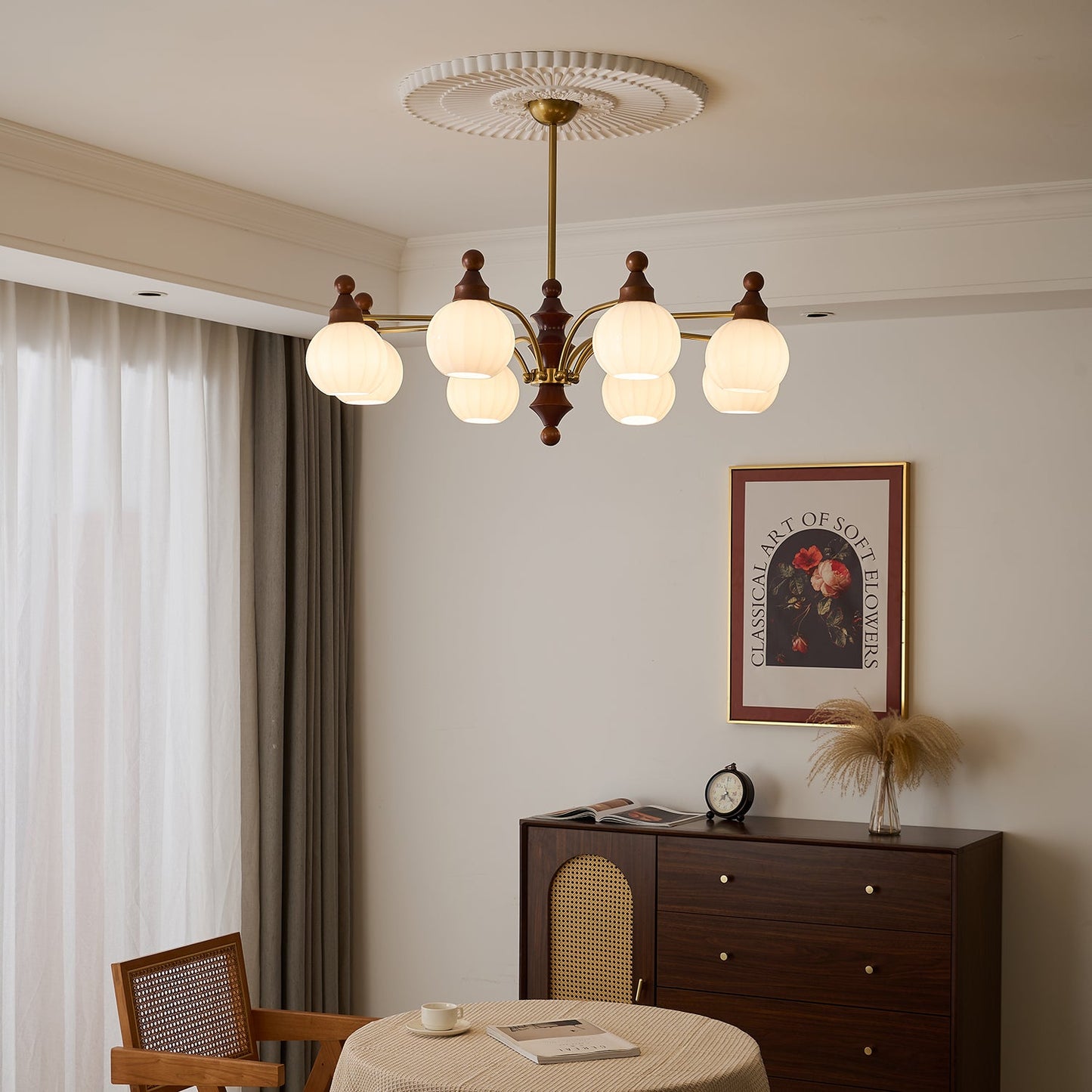 Ophelia Blossom Chandelier - Elegant Design with Adjustable Height & L