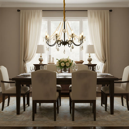 Opulence Crystal Chandelier - Elegant Design with Dimmable Lights