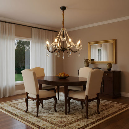 Opulence Crystal Chandelier - Elegant Design with Dimmable Lights