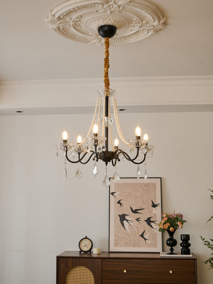 Opulence Crystal Chandelier - Elegant Design with Dimmable Lights