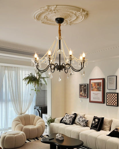 Opulence Crystal Chandelier - Elegant Design with Dimmable Lights